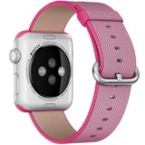 Curea iUni compatibila cu Apple Watch 1/2/3/4/5/6/7, 40mm, Nylon, Woven Strap, Electric Pink